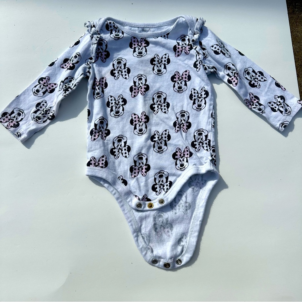 Disney Kids One Piece - White with Pink and Black